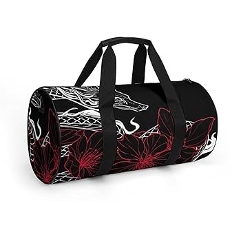 Amazon.co.jp: スポーツバッグ 和柄 龍 彼岸花 花柄 ボストン